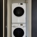 View of stacked washer-dryer