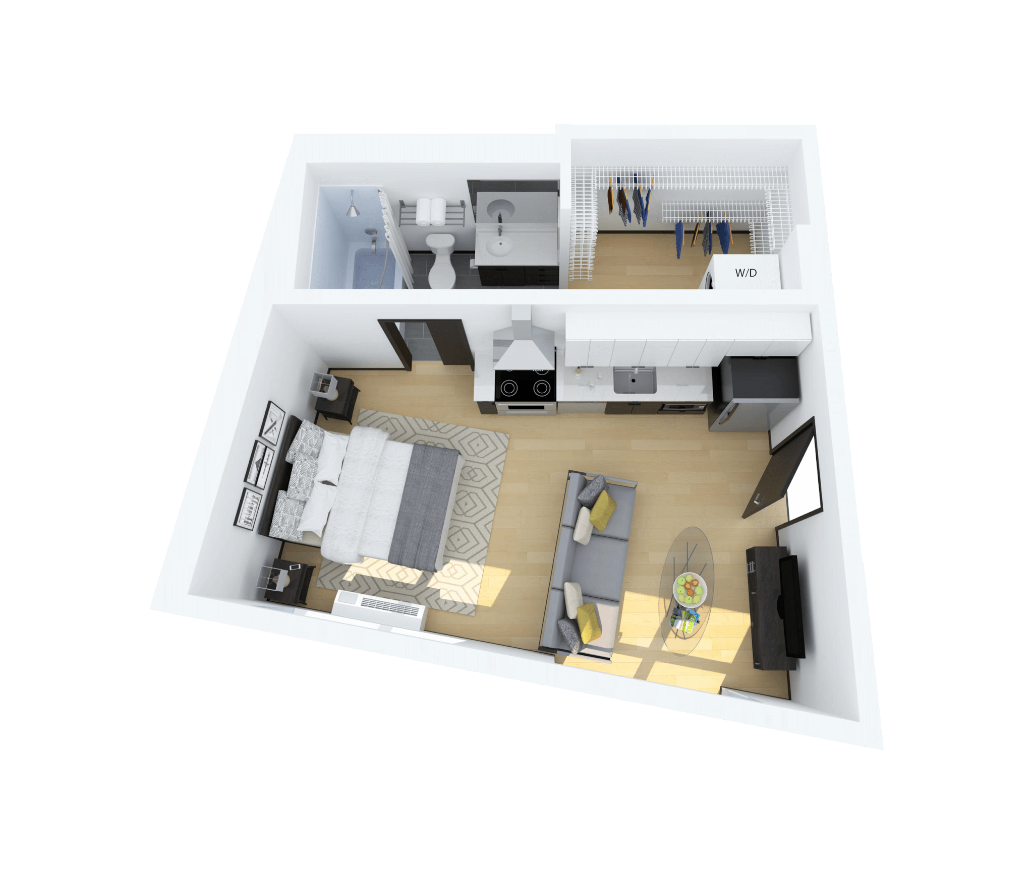 Floor Plan E – Studio Apartment