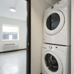 View of stacked washer-dryer